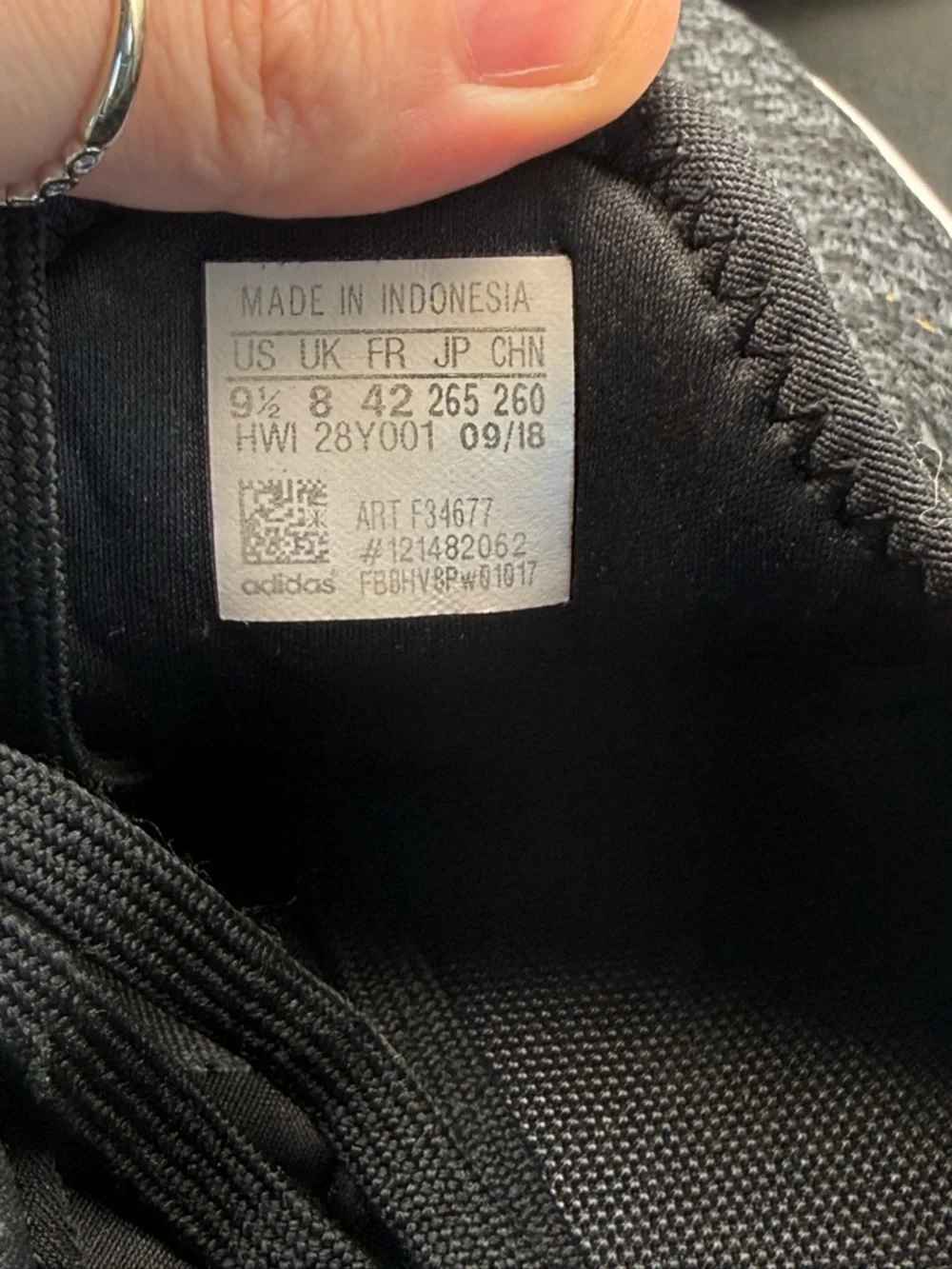 adidas Black and Gold Lightweight‎ Knit Sneakers